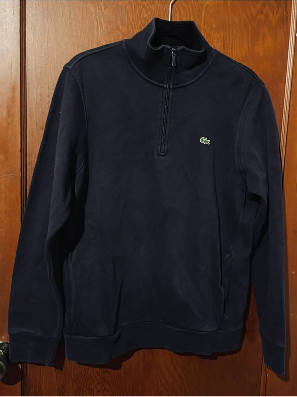 Lacoste Navy Blur Quarter-Zip Pullover